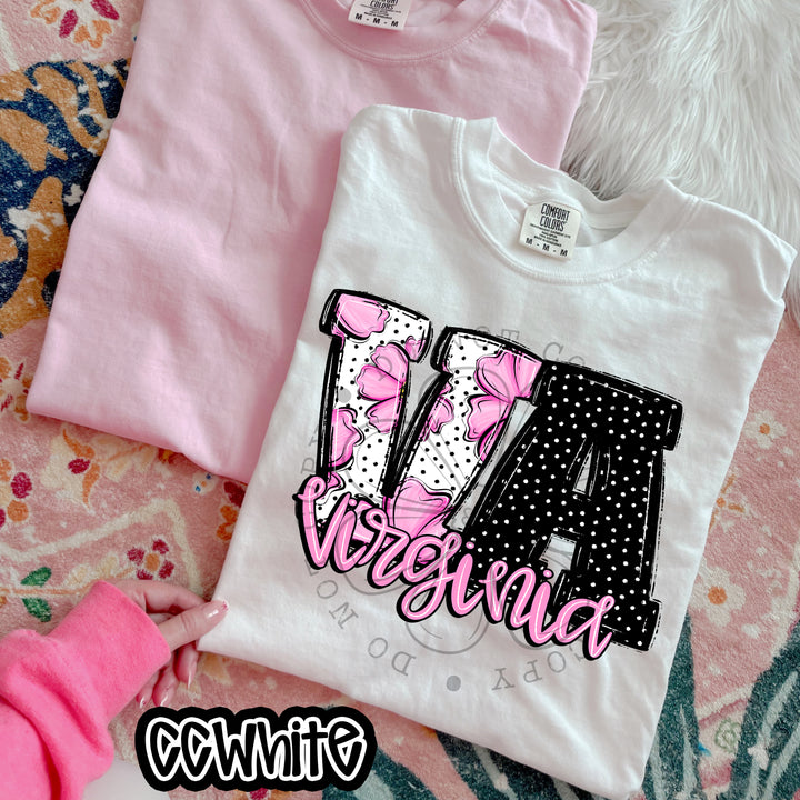 Pink Floral States DTF Print