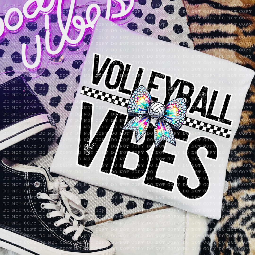 Sports Vibes Rhinestone Bows DTF Print