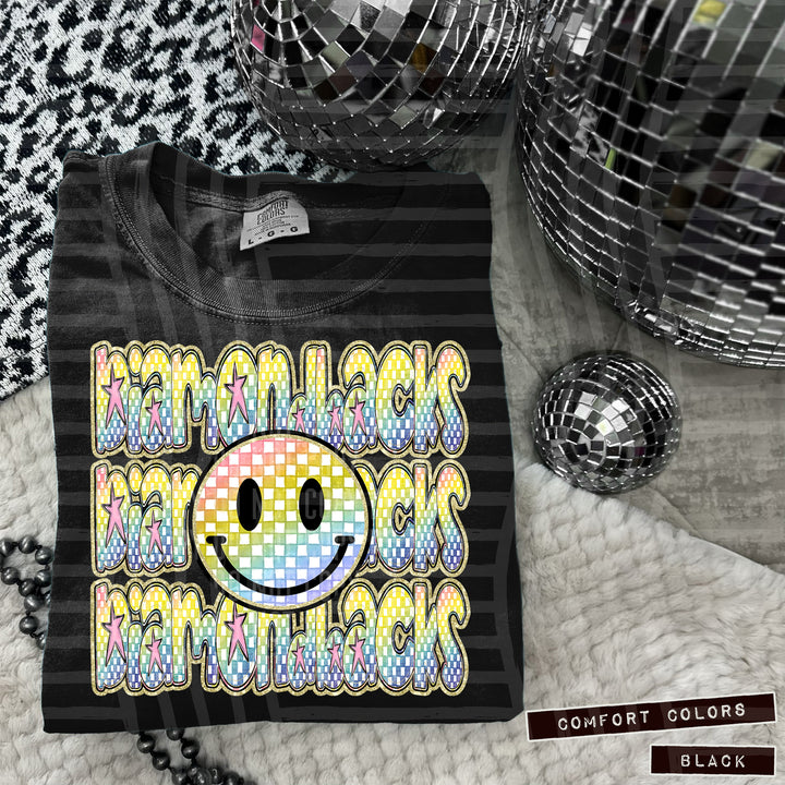 Rainbow Smiley Triple Stack DTF Print