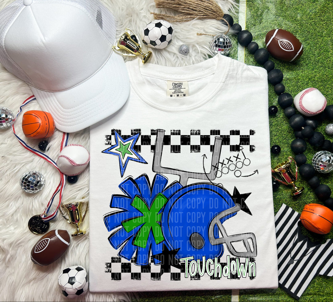 Helmet Pom Colors DTF Print