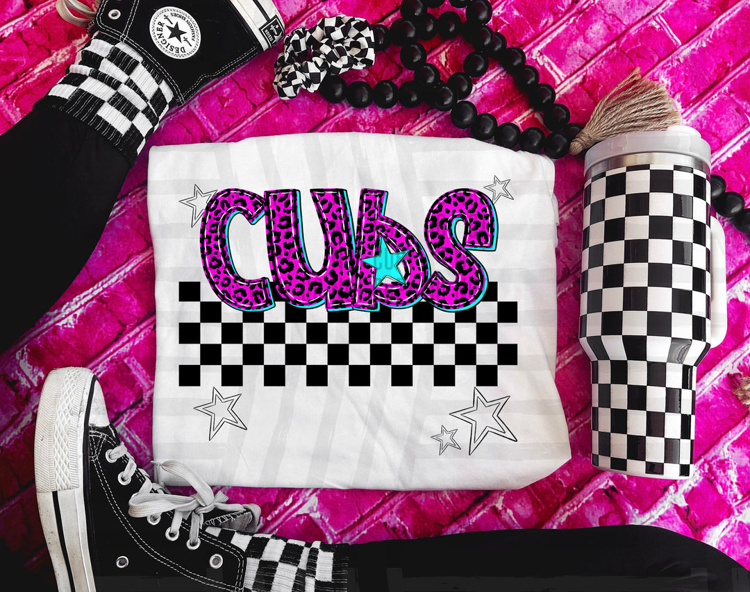 Pink Neon Leopard DTF Print