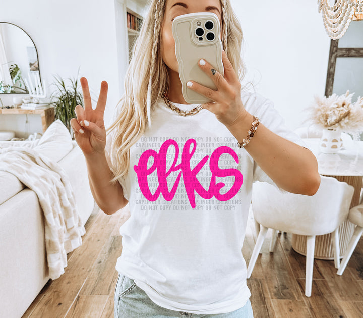 Hand Lettering Mascots DTF Print