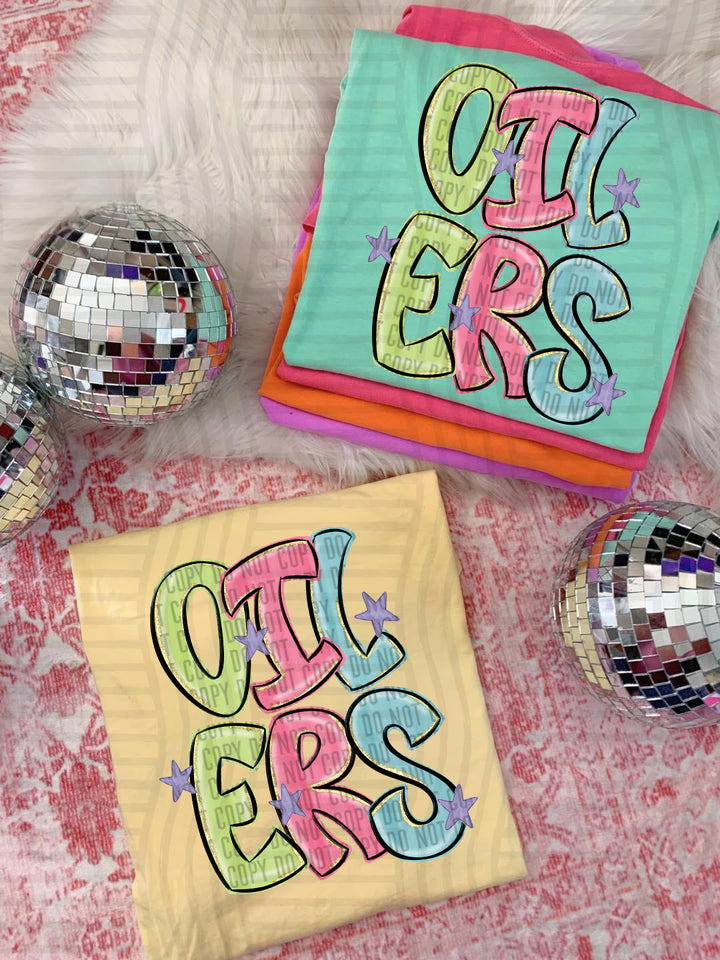Glittery & Preppy Mascots DTF Print