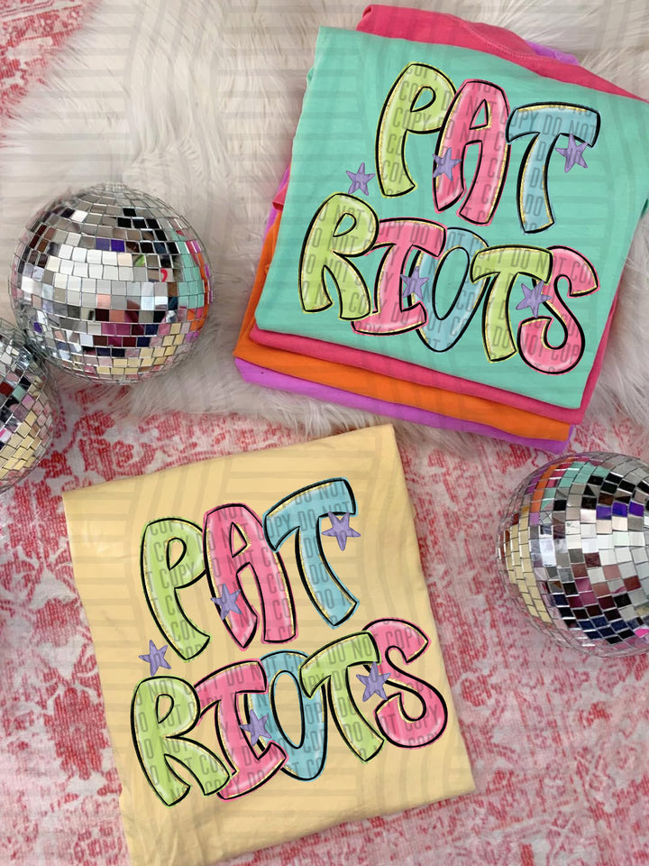 Glittery & Preppy Mascots DTF Print