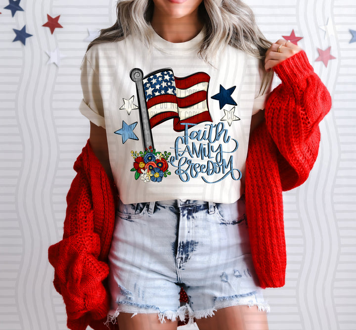 Faith Family Freedom DTF Print