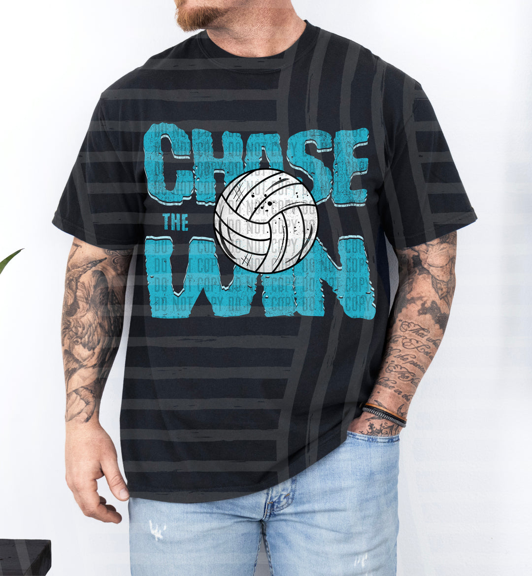 Chase The Win volleyball DTF Print