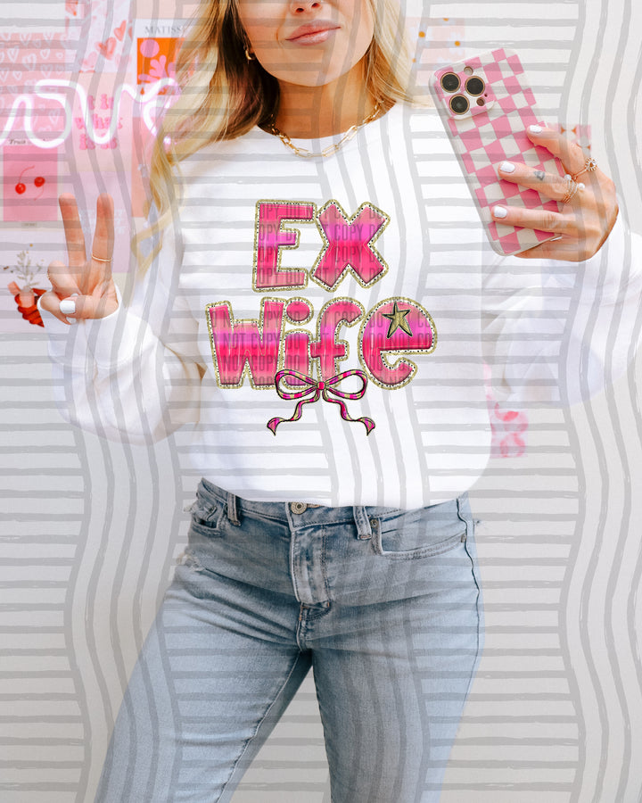 Pink Bow Occupations/Names DTF Print