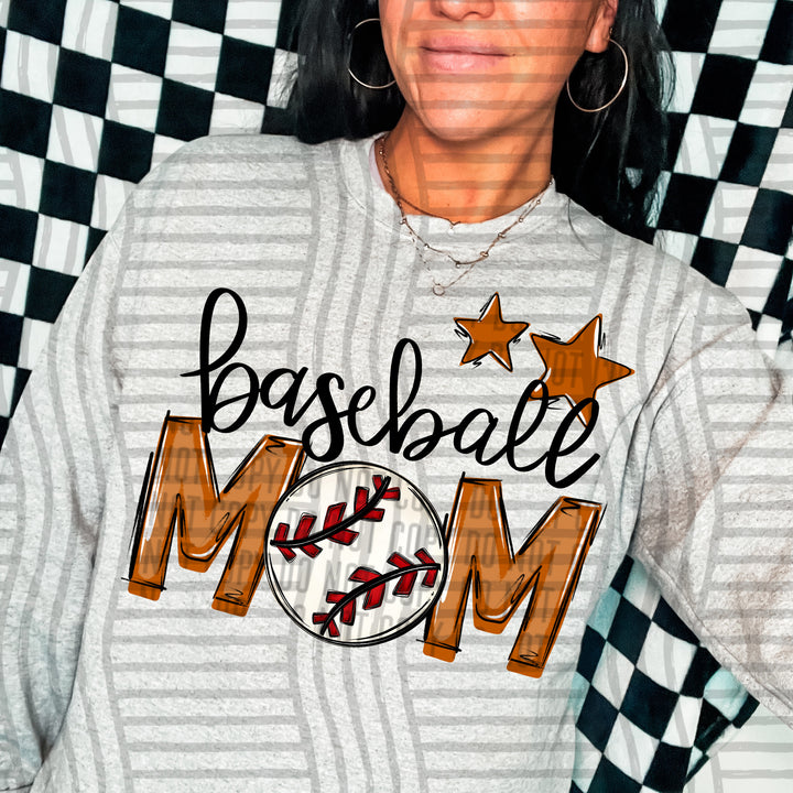 Sports Mom Baseball DTF Print