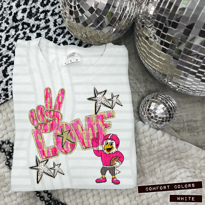 Peace Love Mascot Body DTF Print