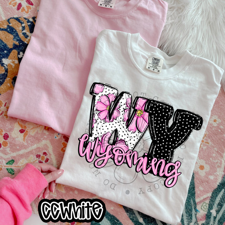 Pink Floral States DTF Print