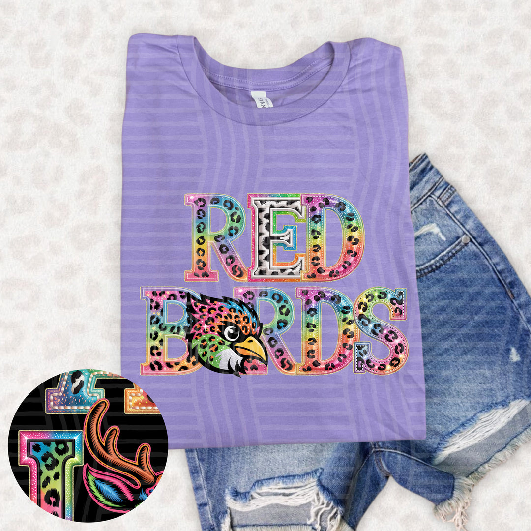 Rainbow Mascot Heads Stacked DTF Print