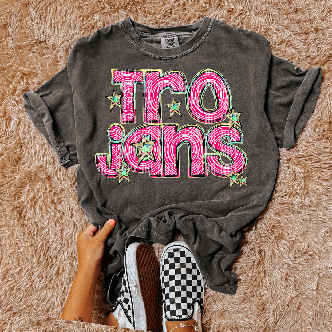 Pink Swirls DTF Print