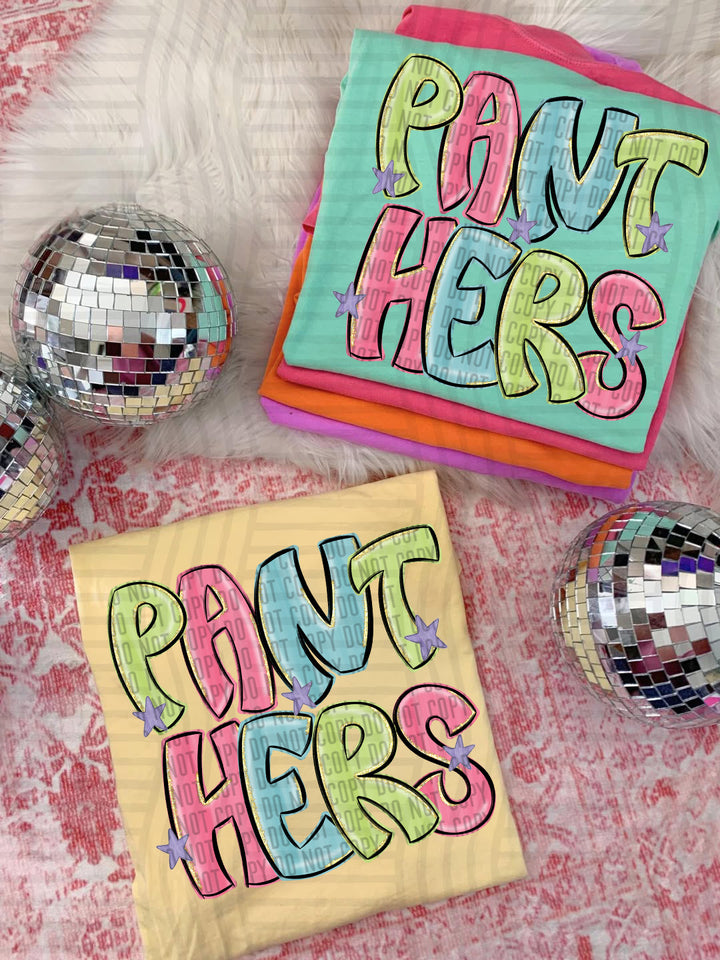 Glittery & Preppy Mascots DTF Print