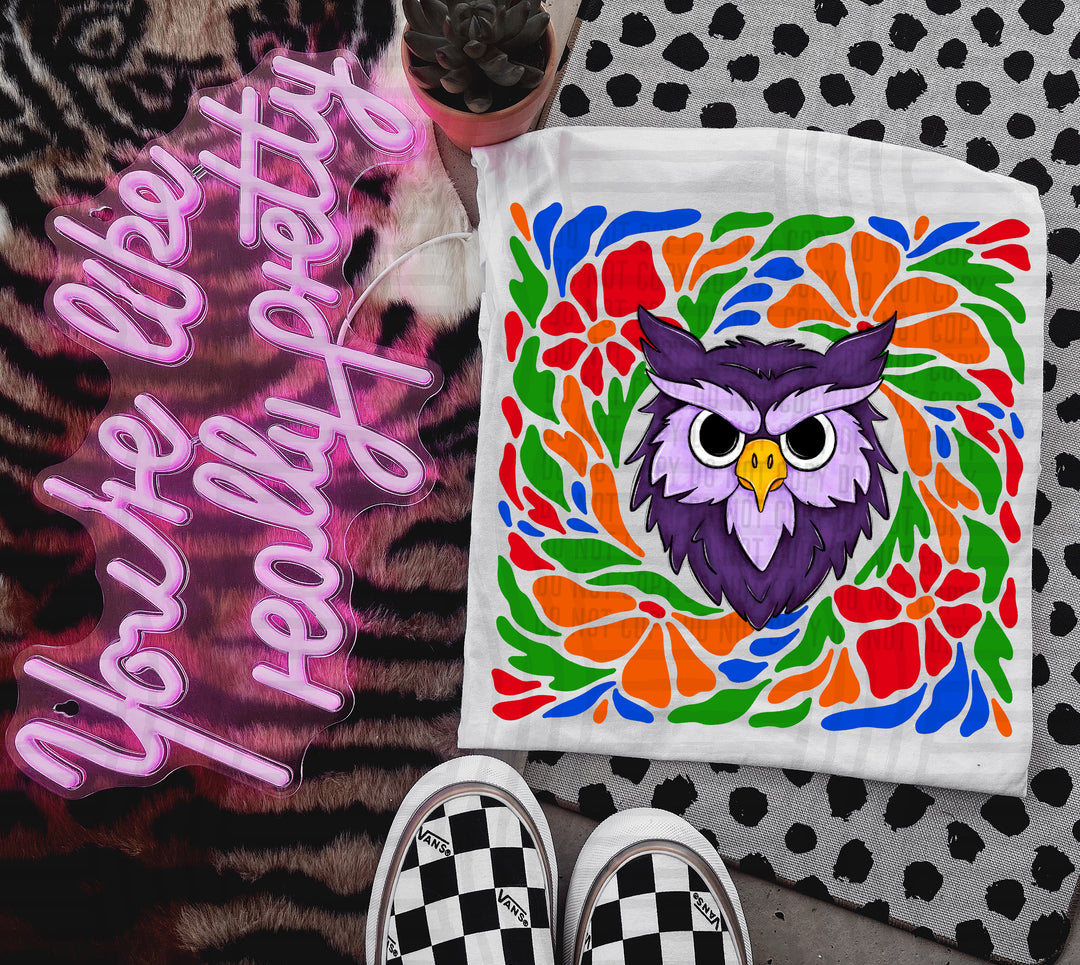 Retro Floral Mascot Heads DTF Print