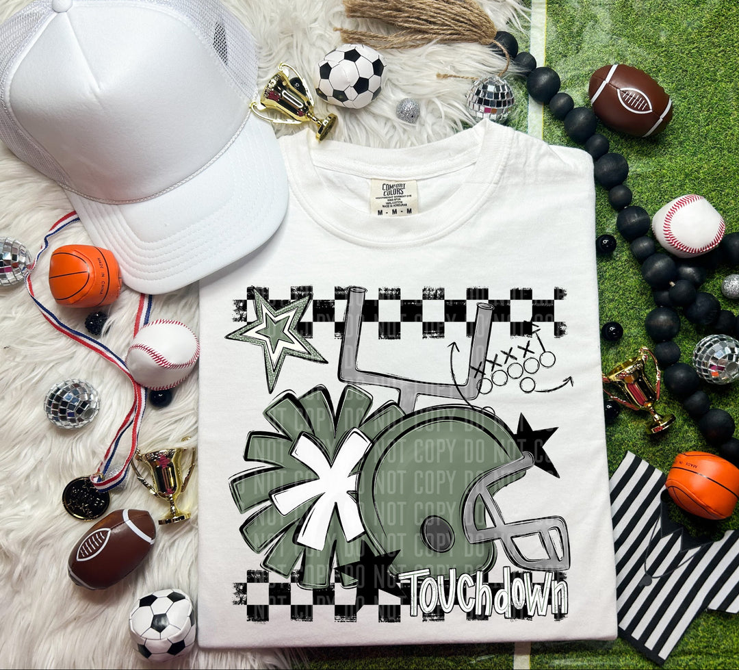 Helmet Pom Colors DTF Print