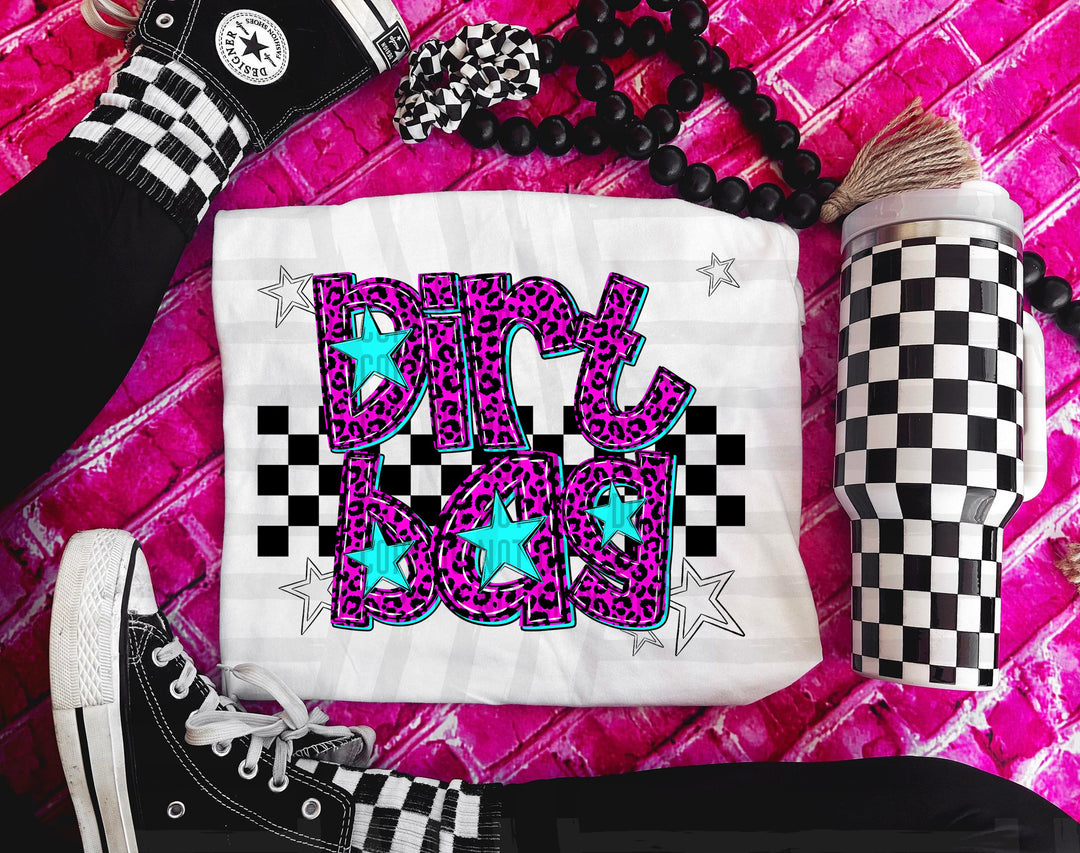 Pink Neon Leopard DTF Print