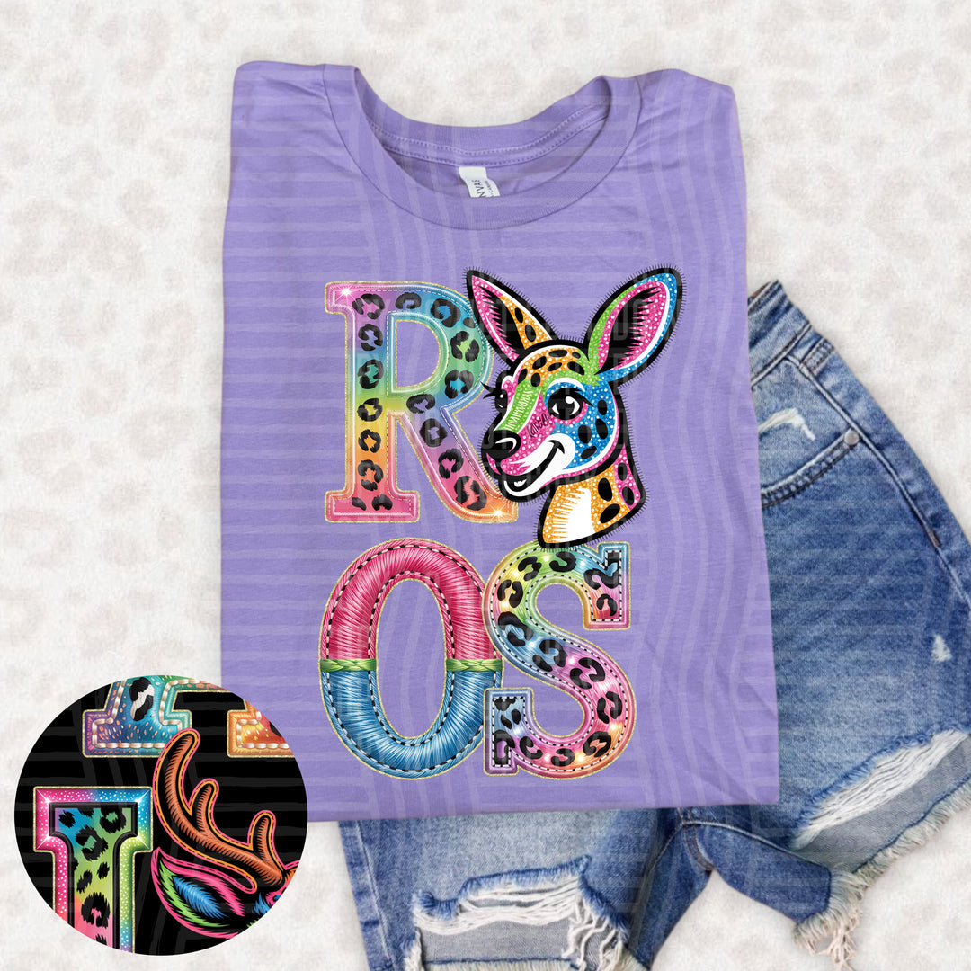 Rainbow Mascot Heads Stacked DTF Print