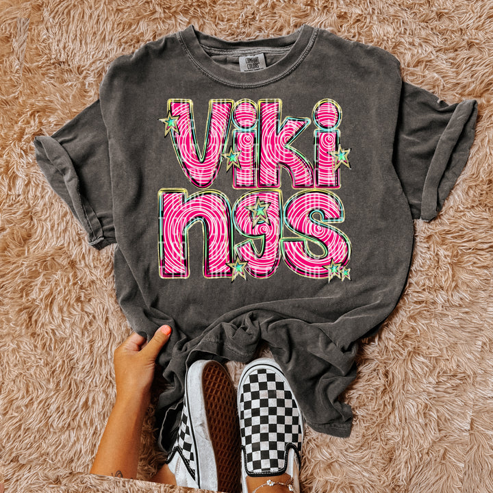 Pink Swirls DTF Print