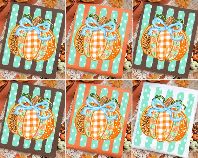 Preppy Pumpkin DTF Print