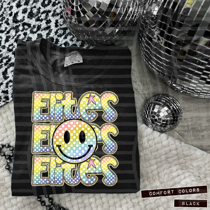 Rainbow Smiley Triple Stack DTF Print