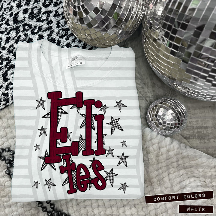 Maroon Staggered DTF Print