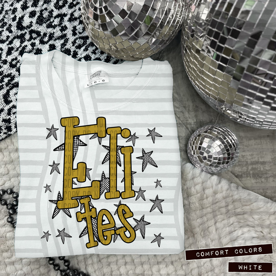Gold Staggered DTF Print