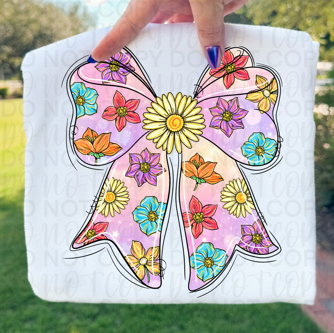 Floral Bow DTF Print
