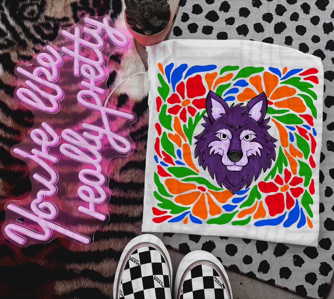 Retro Floral Mascot Heads DTF Print
