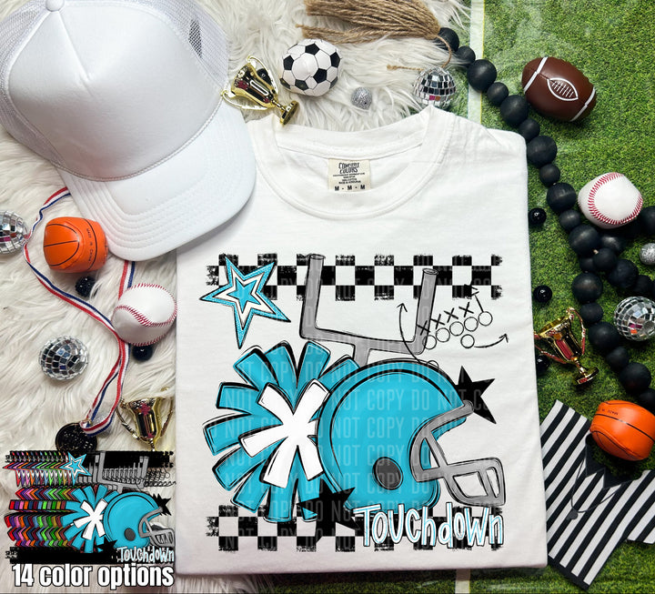 Helmet Pom Colors DTF Print