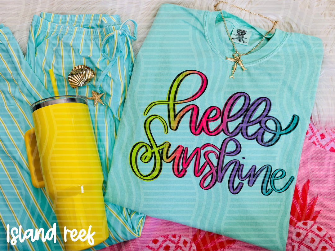 Rainbow Hello Sunshine DTF Print