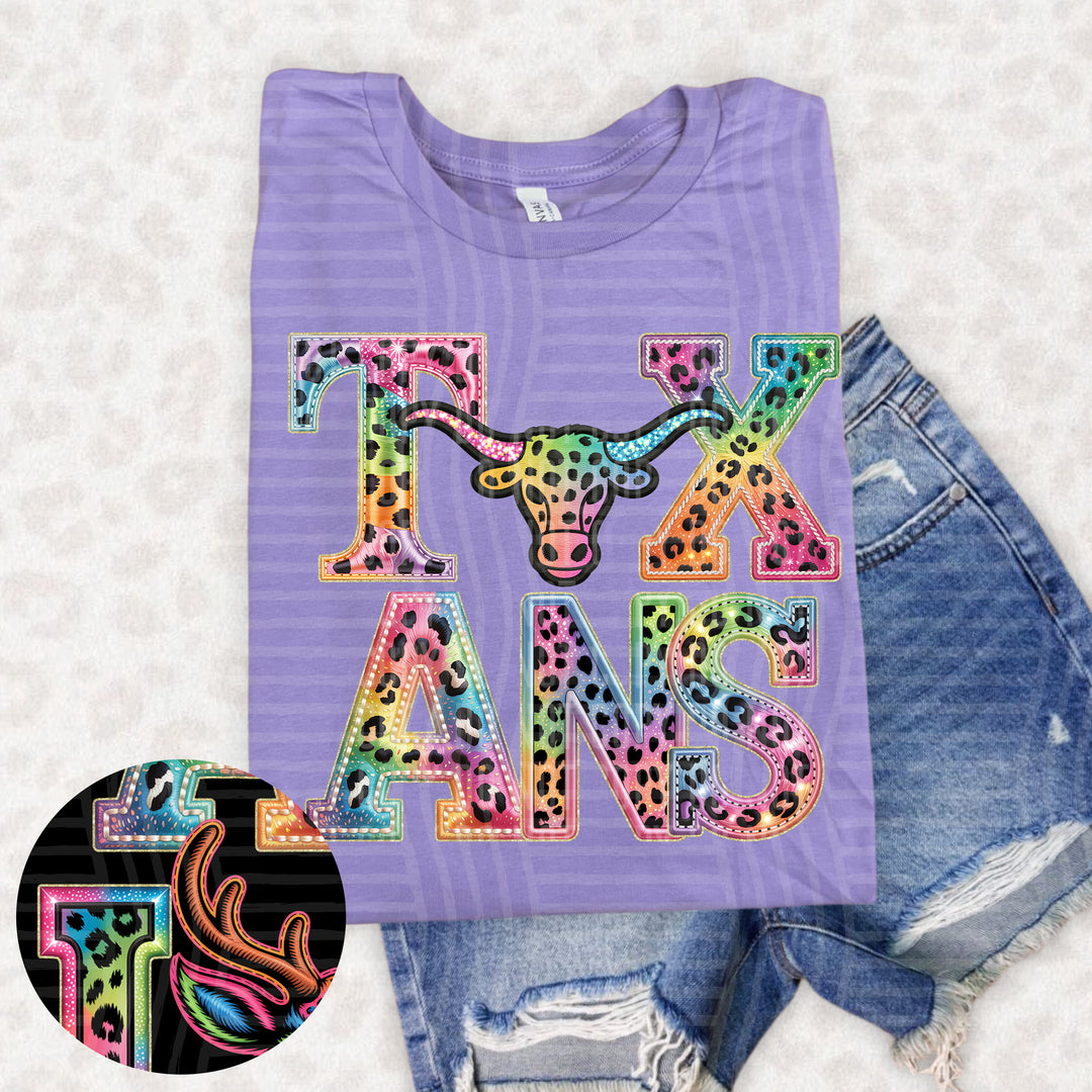 Rainbow Mascot Heads Stacked DTF Print