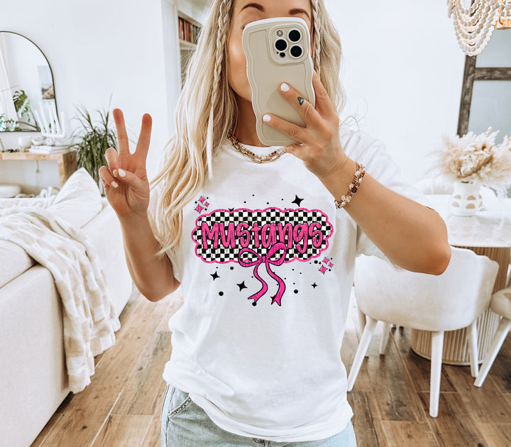 Hot Pink Checkered DTF Print