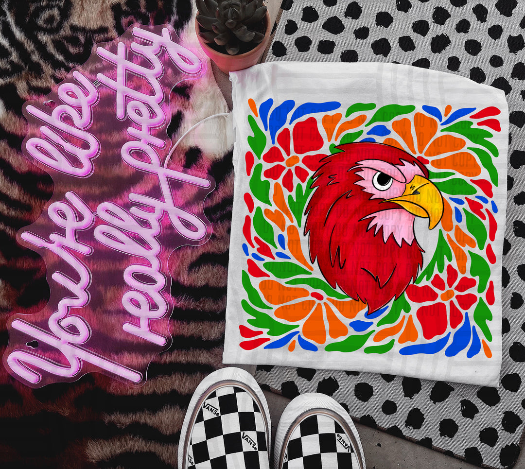 Retro Floral Mascot Heads DTF Print