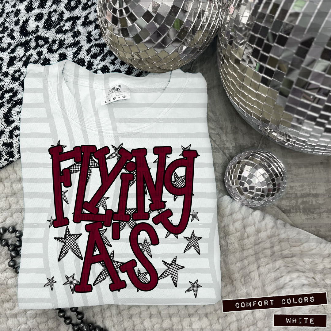 Maroon Staggered DTF Print