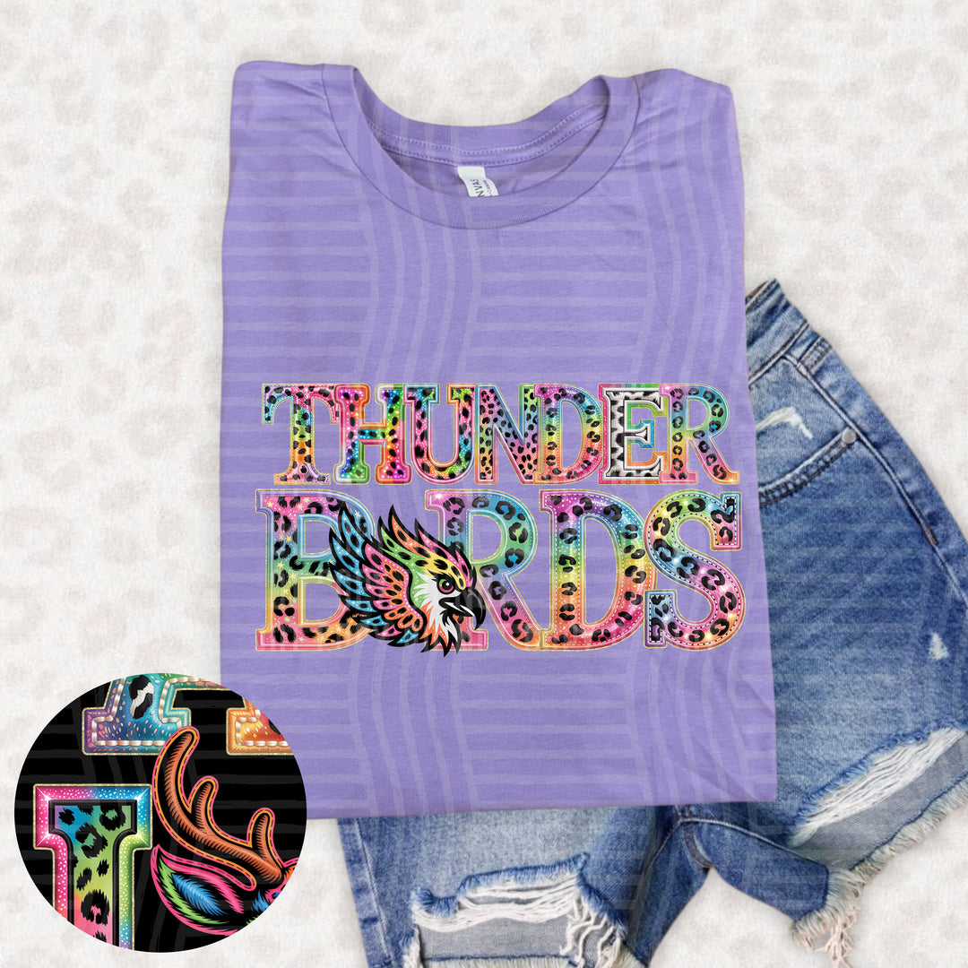Rainbow Mascot Heads Stacked DTF Print