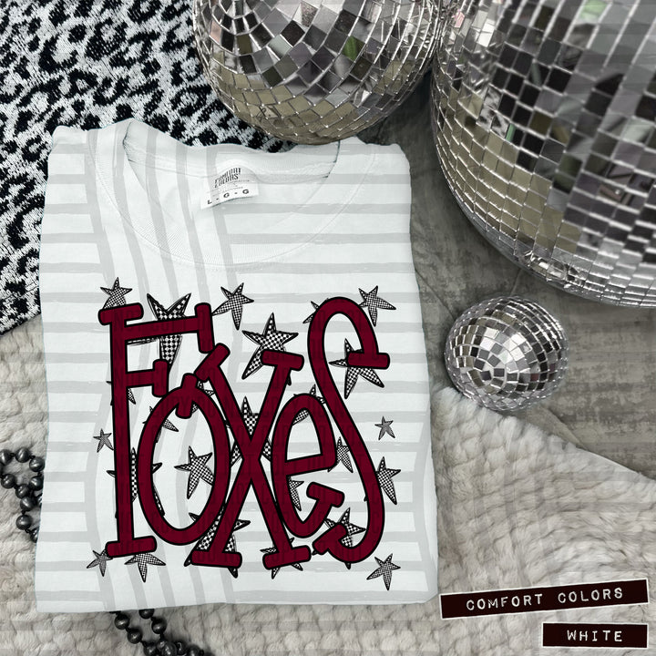 Maroon Staggered DTF Print