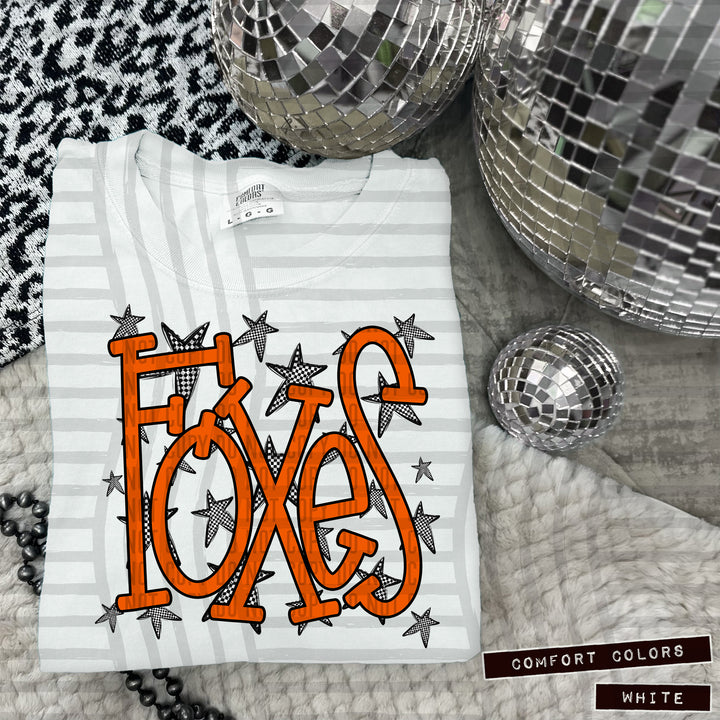 Orange Staggered DTF Print