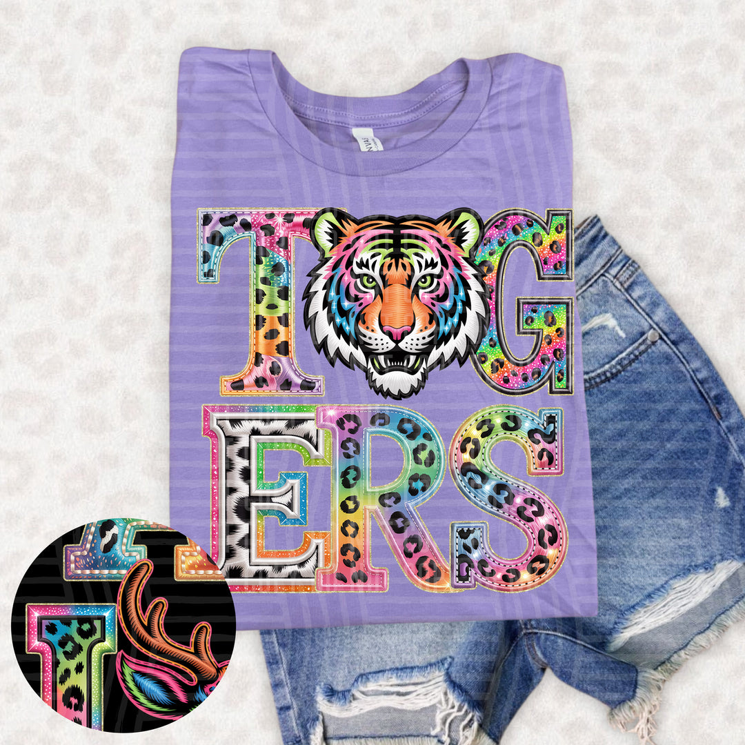 Rainbow Mascot Heads Stacked DTF Print
