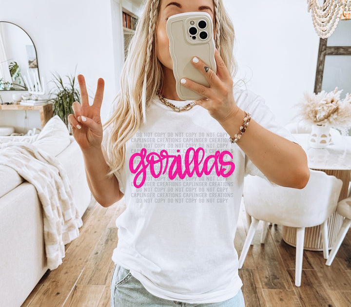 Hand Lettering Mascots DTF Print