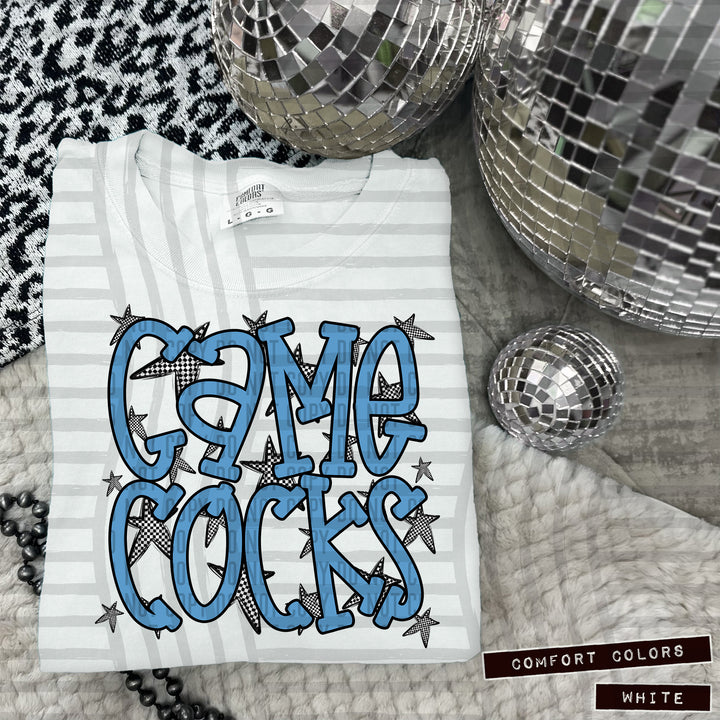 Columbia Blue Staggered DTF Print