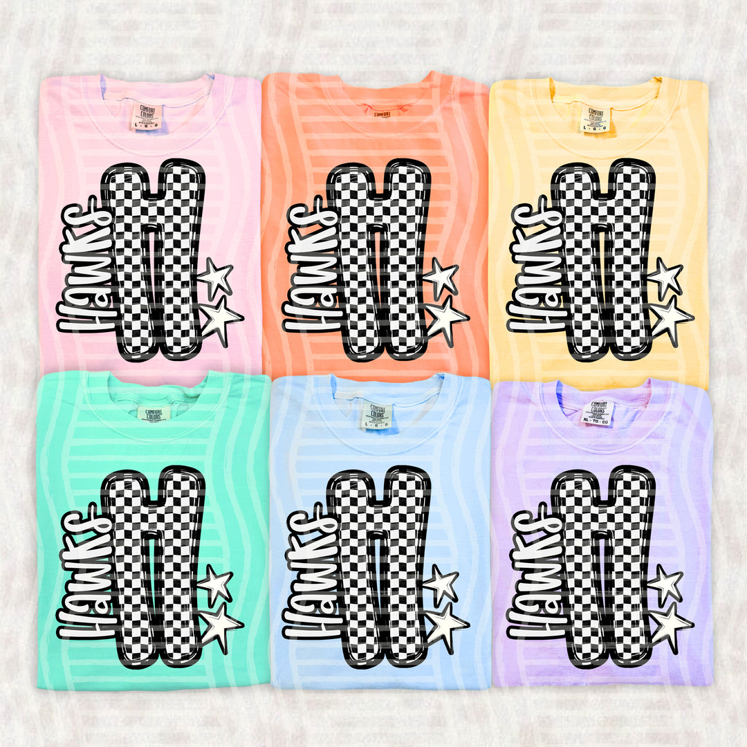 Checker Crush Black And White Mascots DTF Print