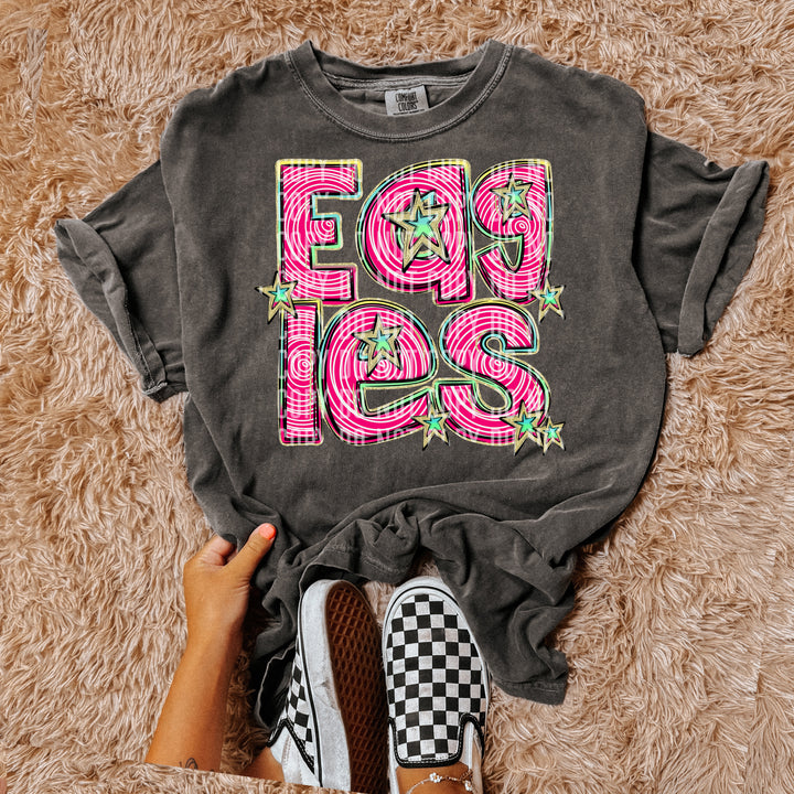 Pink Swirls DTF Print