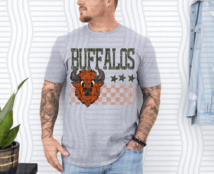 Camo Mascot Heads DTF Print