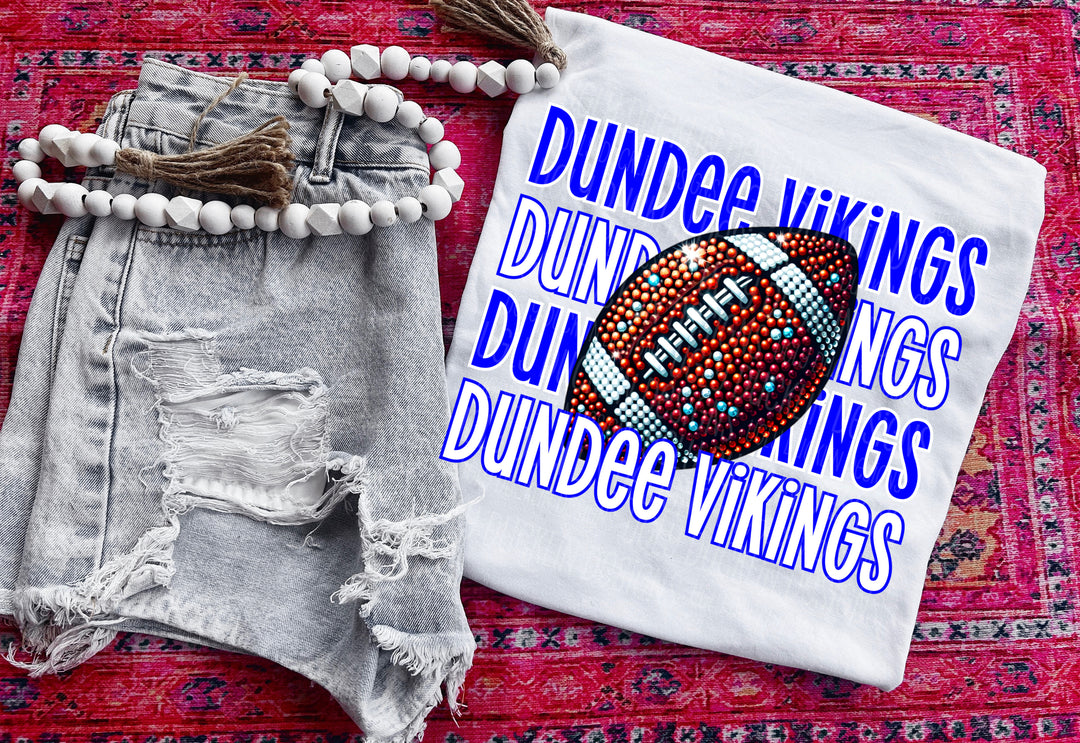 Dundee Vikings Football (Blue and White) DTF Print