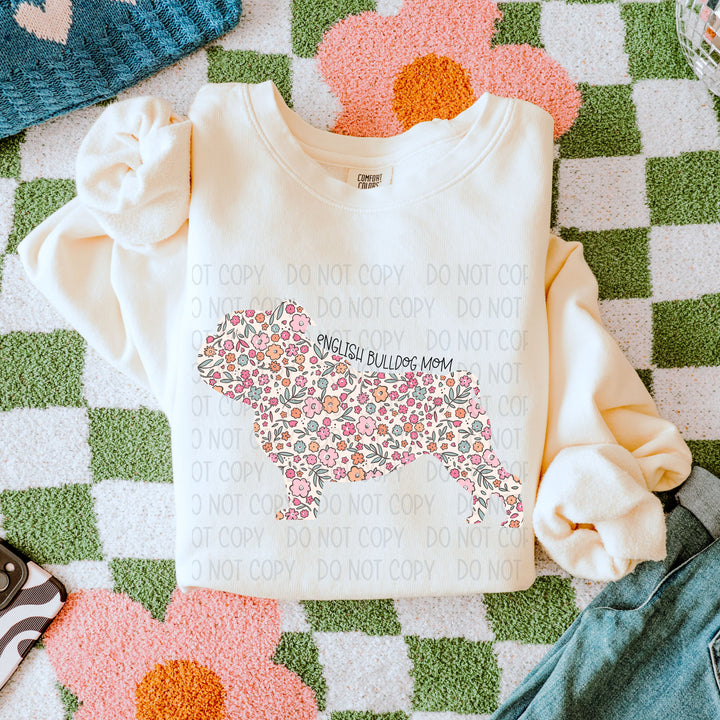Dog Mom Floral DTF Print