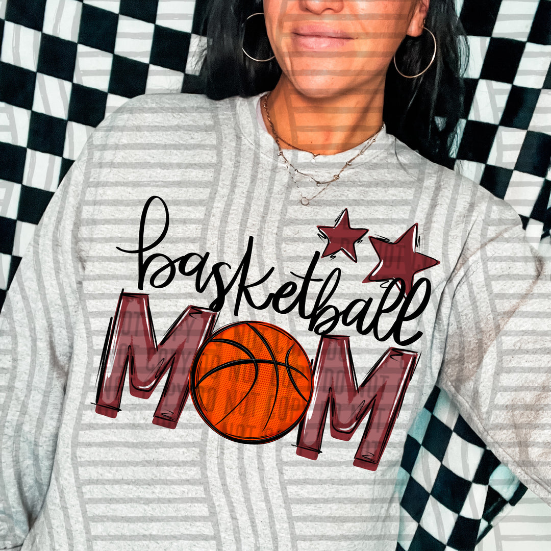 Sports Mom Basketball DTF Print