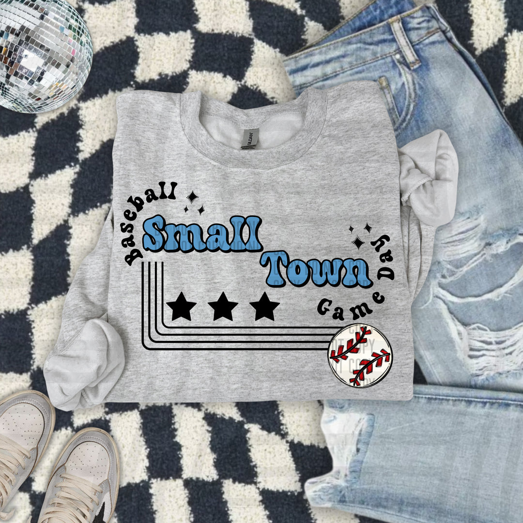 Small Town Baseball DTF Print