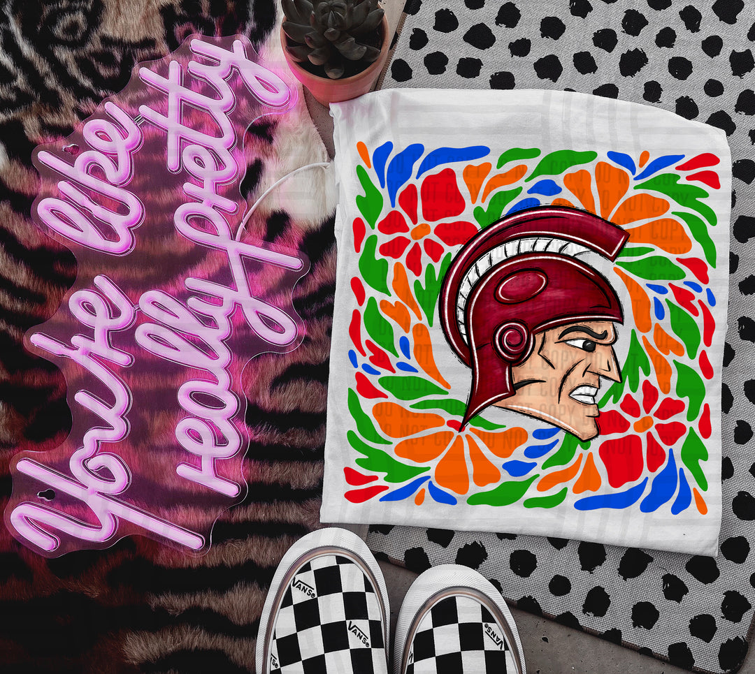 Retro Floral Mascot Heads DTF Print