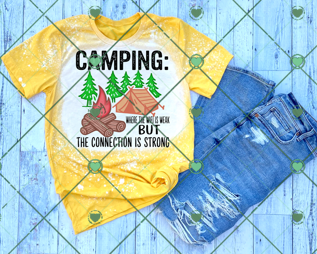 Camping Where The WiFi Is Weak DTF Print