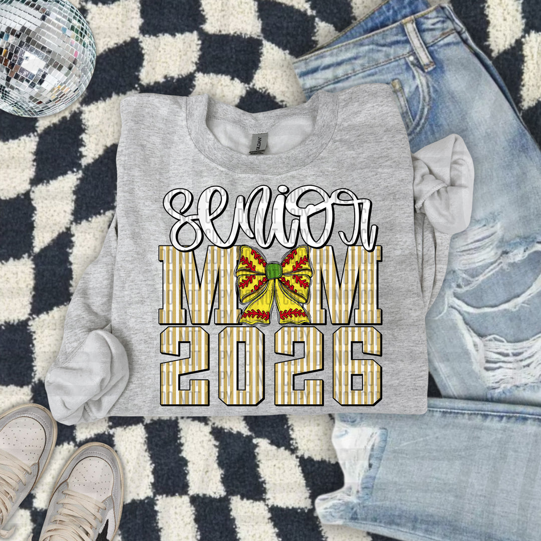 Senior Mom Softball DTF Print